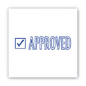 ACCUSTAMP Pre-Inked Shutter Stamp, Blue, APPROVED, 1.63 x 0.5 (035575)