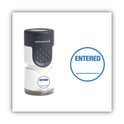 ACCUSTAMP Pre-Inked Round Stamp, ENTERED, 0.63" dia, Blue (035656)