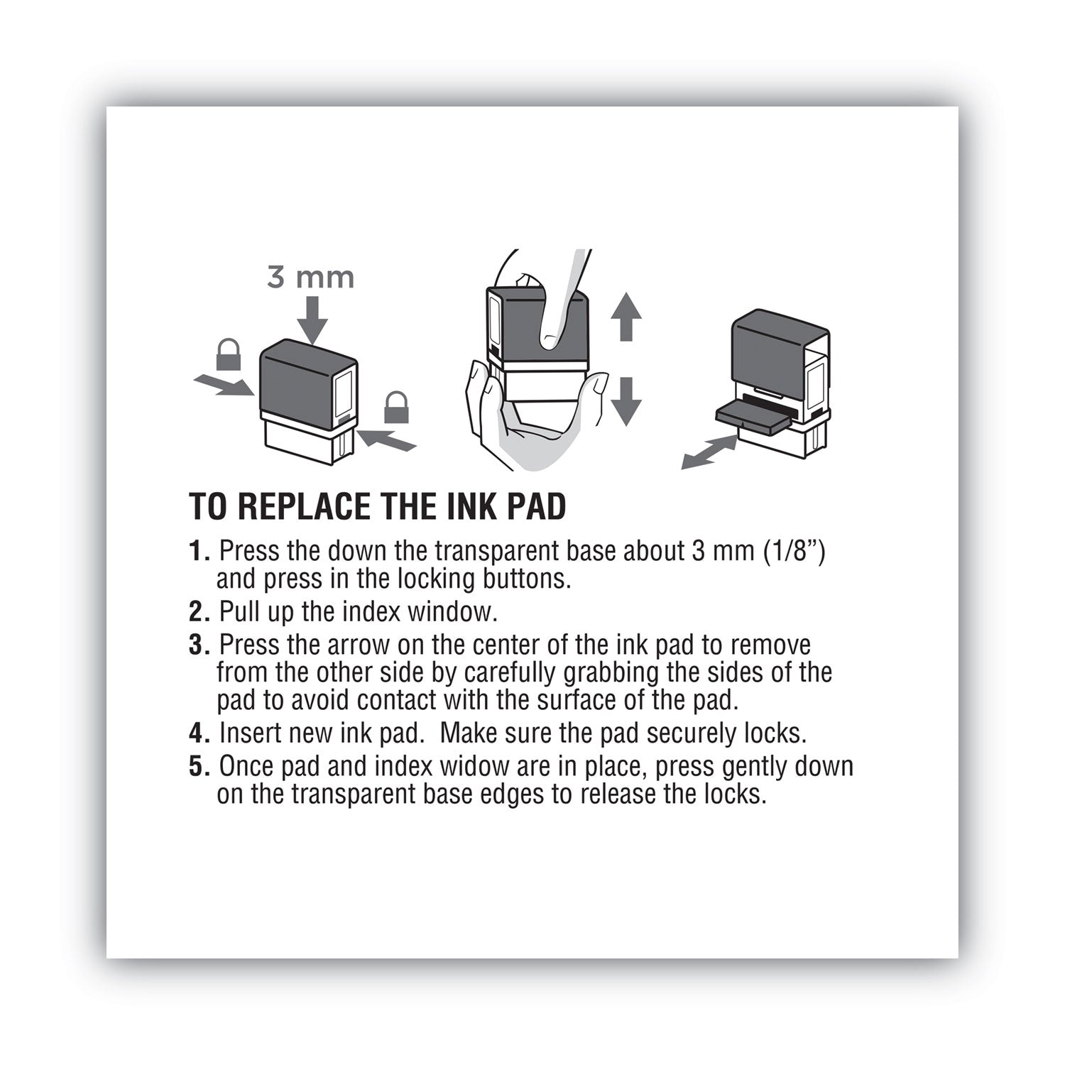Replacement Ink Pad for 2000PLUS 1SI40PGL and 1SI40P, 2.38" x 0.25", Red (065473)