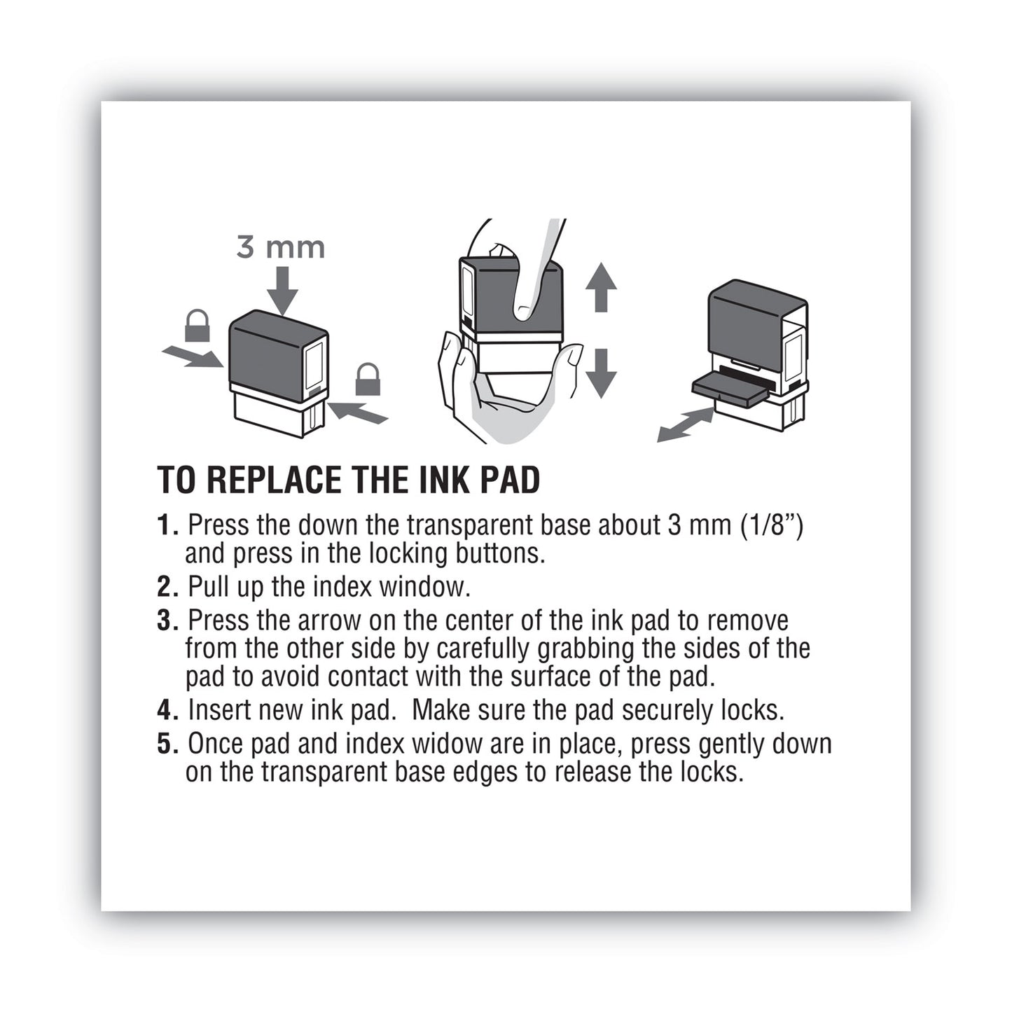 Replacement Ink Pad for 2000PLUS 1SI60P, 3.13" x 0.25", Red (065476)