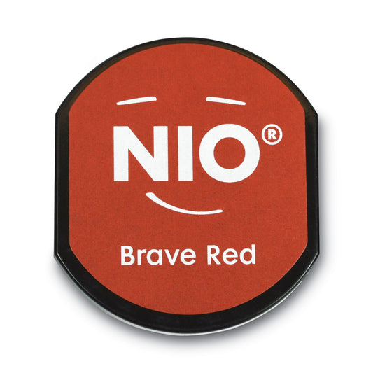 Consolidated Stamp Ink Pad for NIO Stamp with Voucher, 2.75" x 2.75", Brave Red (071513)