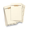 Smead Stackable Folder Dividers with Fasteners, 1/5-Cut Bottom Tab, 1 Fastener, Legal Size, Manila, 4 Dividers/Set, 50 Sets (35650)