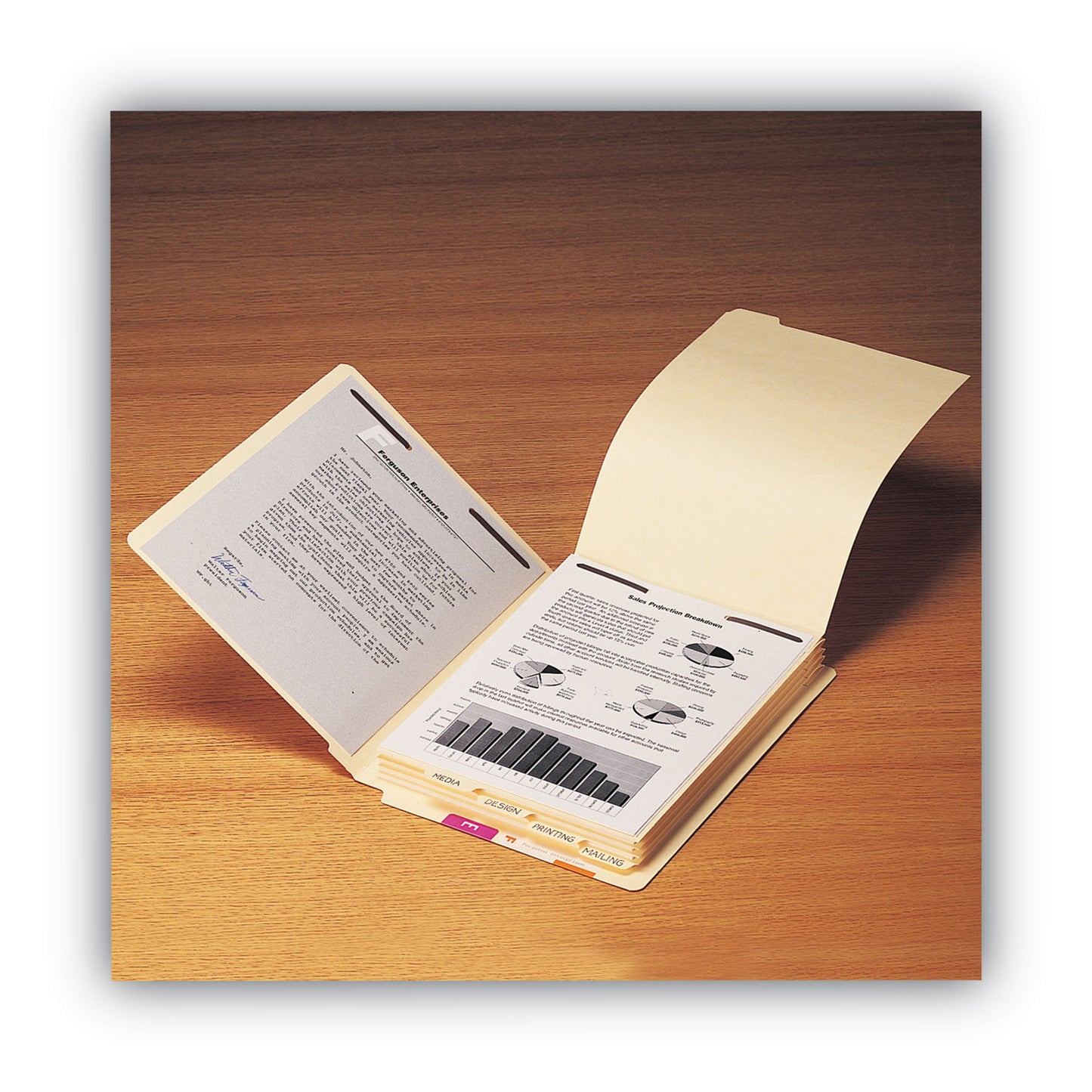 Smead Stackable Folder Dividers with Fasteners, 1/5-Cut Bottom Tab, 1 Fastener, Letter Size, Manila, 4 Dividers/Set, 50 Sets (35600)