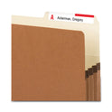 Smead Redrope Drop Front File Pockets with 2/5-Cut Guide Height Tabs, 3.5" Expansion, Legal Size, Redrope, 25/Box (74088)