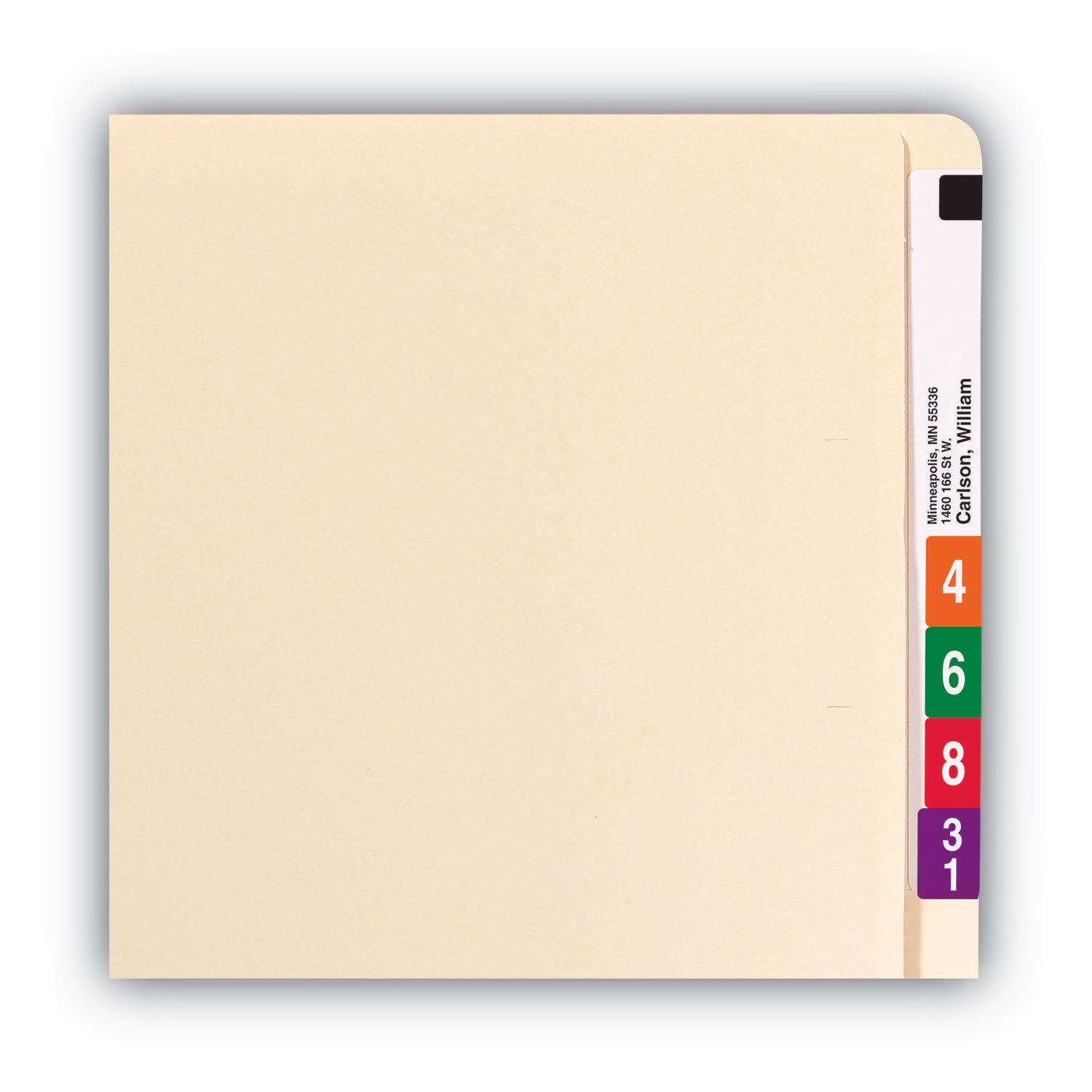Smead Extended End Tab Manila Folders, Straight Tabs, Letter Size, 0.75" Expansion, Manila, 100/Box (24250)