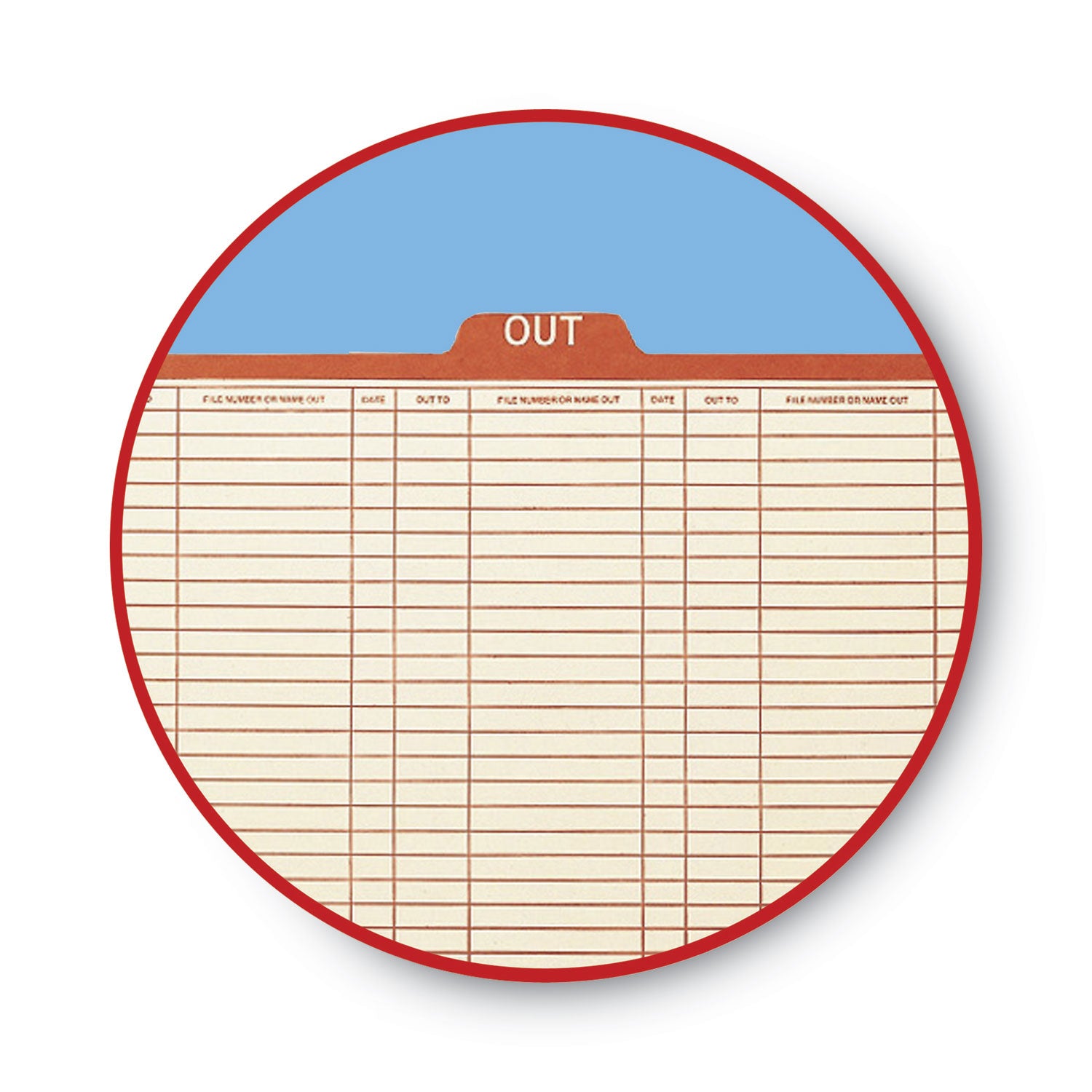 Smead Manila Out Guides, Printed Form Style, 1/5-Cut Top Tab, Out, 8.5 x 11, Manila, 100/Box (51910)