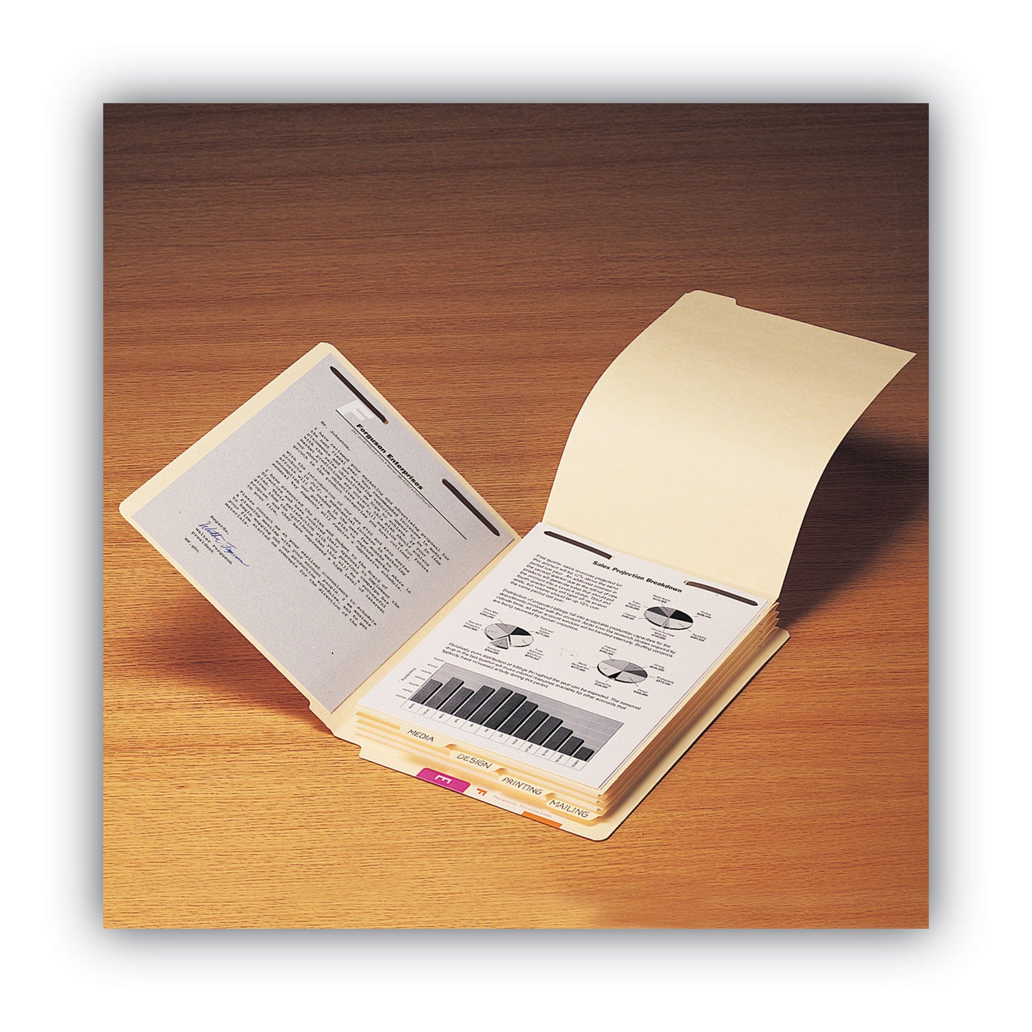 Smead Stackable Folder Dividers with Fasteners, 1/5-Cut Bottom Tab, 1 Fastener, Legal Size, Manila, 4 Dividers/Set, 50 Sets (35650)