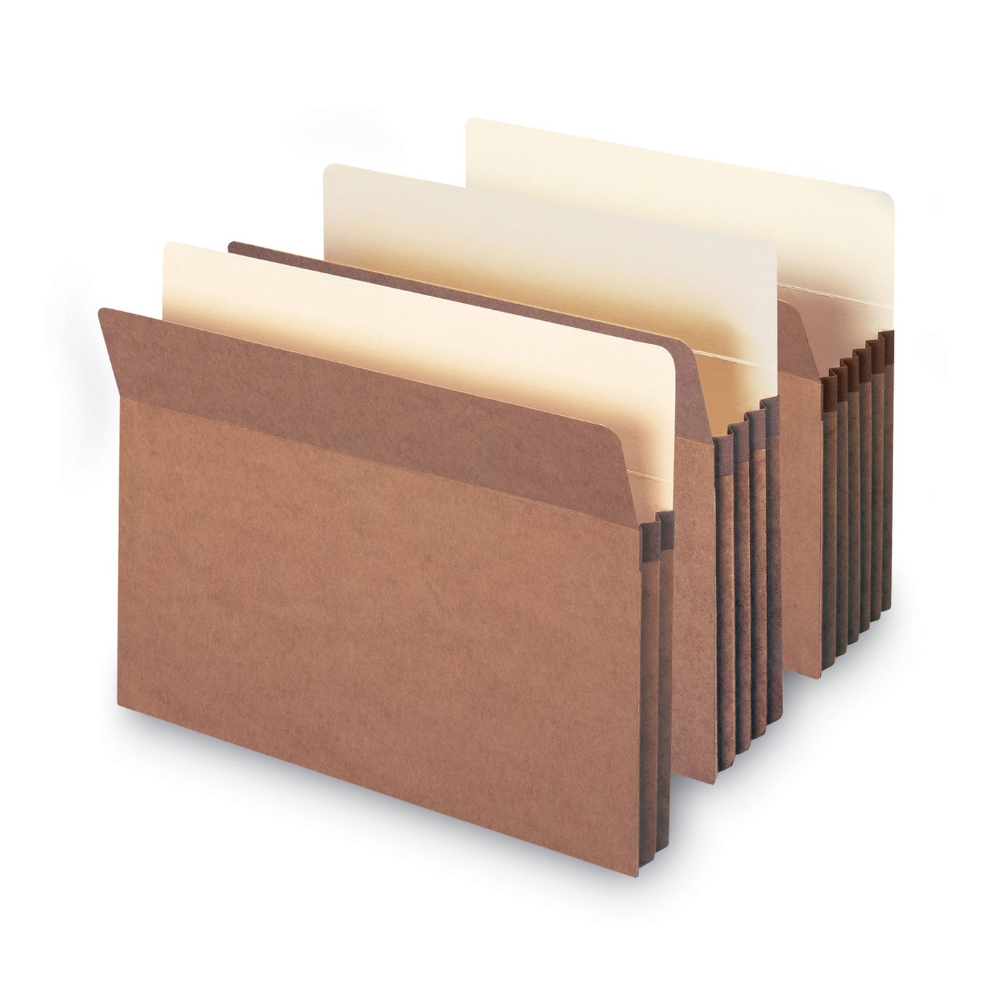 Smead Redrope Drop Front File Pockets, 5.25" Expansion, Letter Size, Redrope, 10/Box (73234)