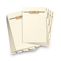 Smead Stackable Folder Dividers with Fasteners, 1/5-Cut Bottom Tab, 1 Fastener, Letter Size, Manila, 4 Dividers/Set, 50 Sets (35600)