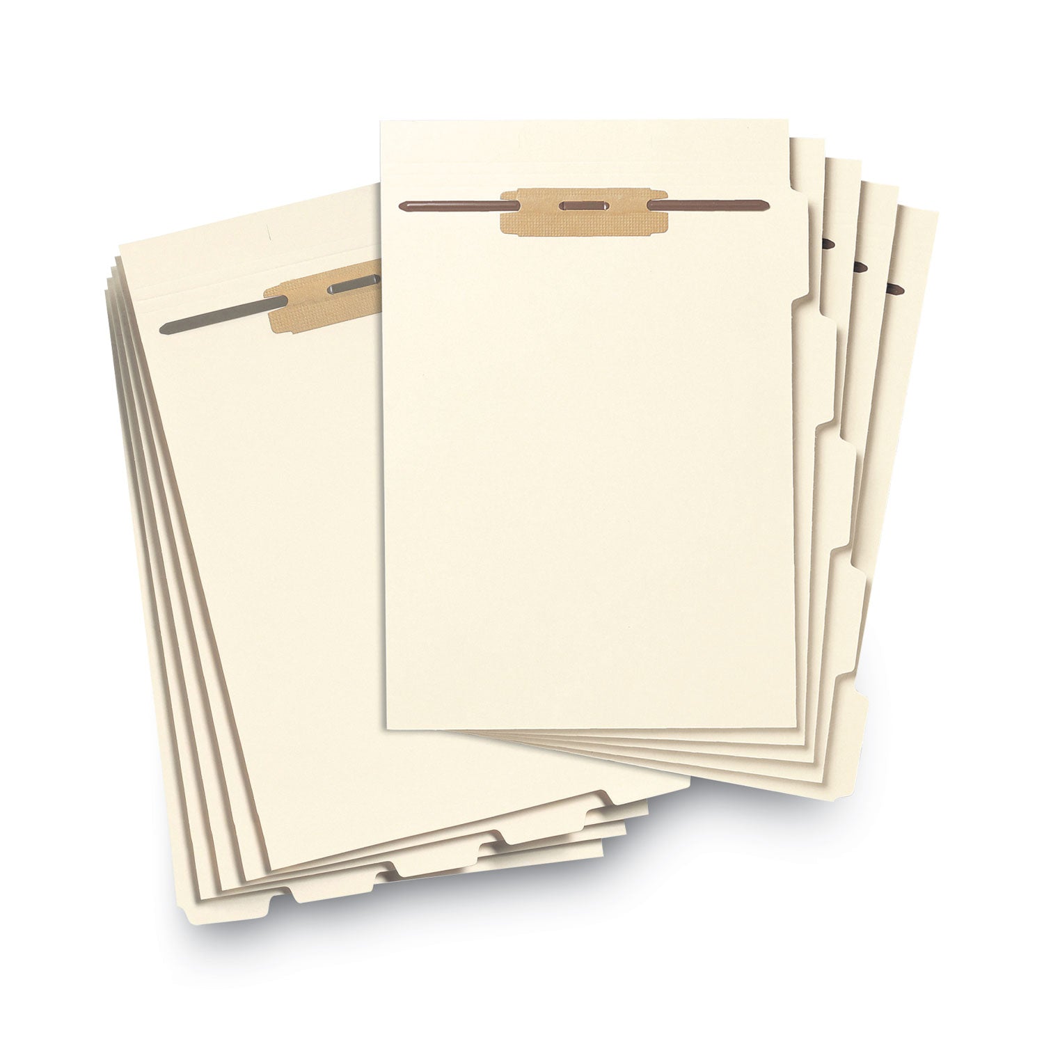 Smead Stackable Folder Dividers with Fasteners, 1/5-Cut Bottom Tab, 1 Fastener, Letter Size, Manila, 4 Dividers/Set, 50 Sets (35600)
