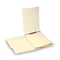 Smead Stackable Folder Dividers with Fasteners, 1/5-Cut Bottom Tab, 1 Fastener, Letter Size, Manila, 4 Dividers/Set, 50 Sets (35600)