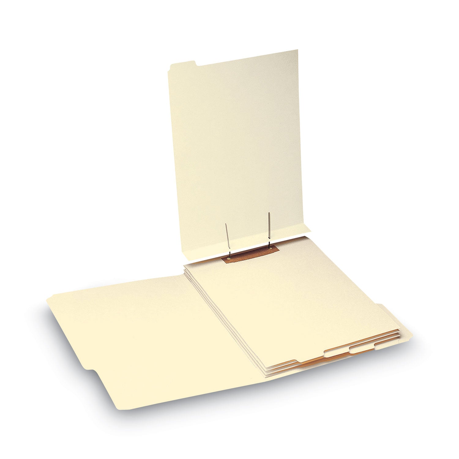Smead Stackable Folder Dividers with Fasteners, 1/5-Cut Bottom Tab, 1 Fastener, Letter Size, Manila, 4 Dividers/Set, 50 Sets (35600)