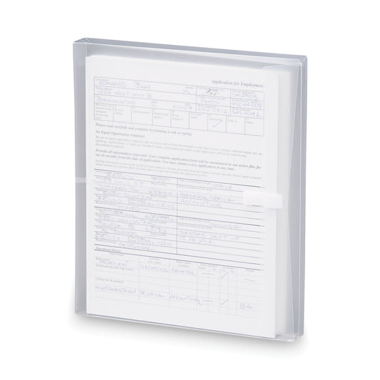 Smead Poly Side-Load Envelopes, Fold-Over Closure, 9.75 x 11.63, Clear, 5/Pack (89661)