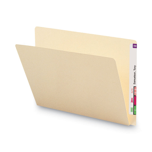 Smead Extended End Tab Manila Folders, Straight Tabs, Letter Size, 0.75" Expansion, Manila, 100/Box (24250)