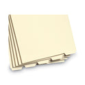 Smead Stackable Folder Dividers with Fasteners, 1/5-Cut Bottom Tab, 1 Fastener, Legal Size, Manila, 4 Dividers/Set, 50 Sets (35650)