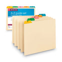 Smead Alphabetic Top Tab Indexed File Guide Set, 1/5-Cut Top Tab, A to Z, 8.5 x 11, Manila, 25/Set (50180)