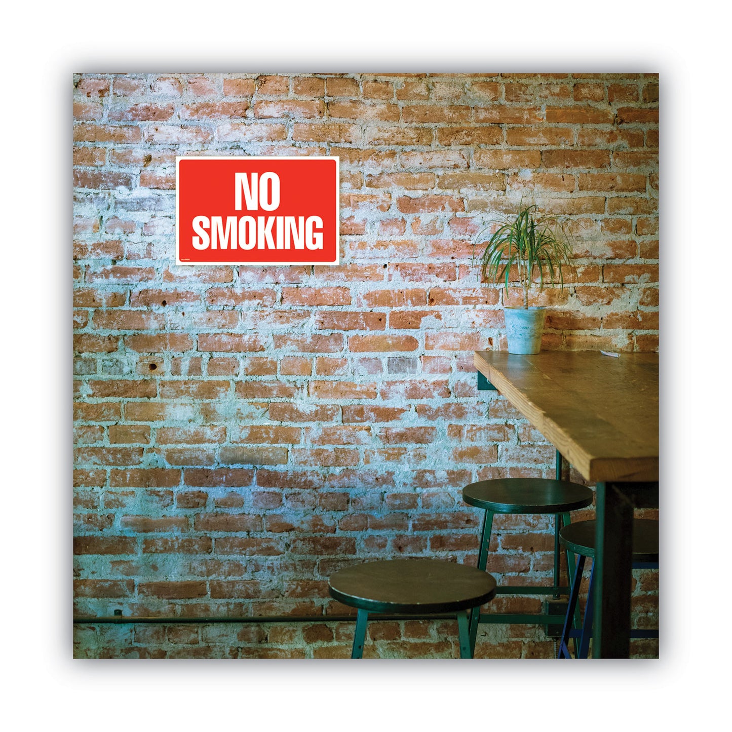 COSCO Two-Sided Signs, No Smoking/No Fumar, 8 x 12, Red (098068)