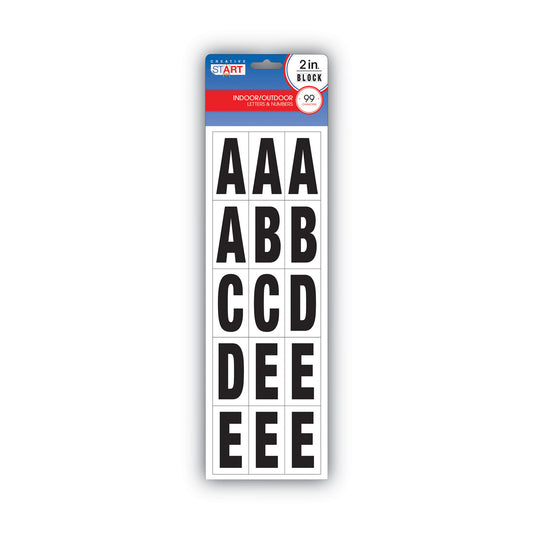 COSCO Letters, Numbers and Symbols, Self Adhesive, Black, 2"h, 84 Characters (098131)