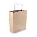 COSCO Premium Shopping Bag, Natural Twisted-Paper Handles, 10" x 4.5" x 13", Brown, 50/Box (091565)