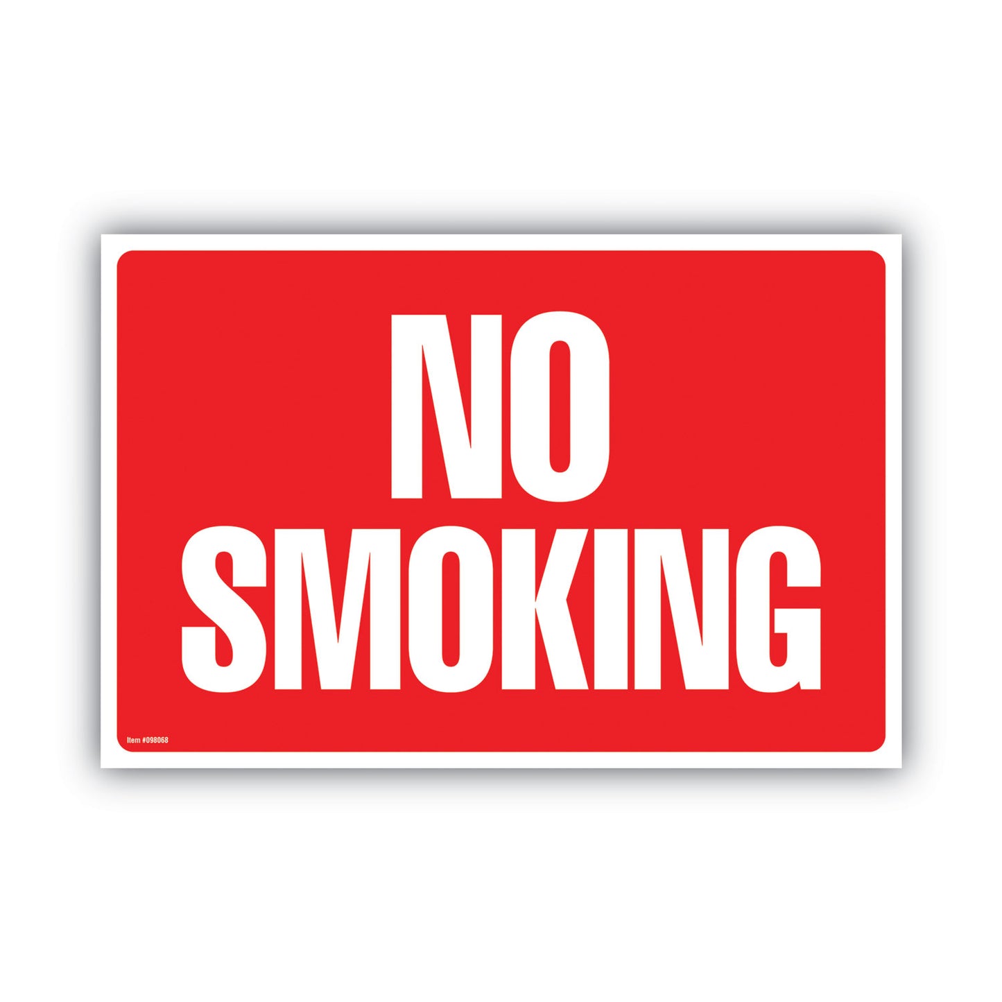 COSCO Two-Sided Signs, No Smoking/No Fumar, 8 x 12, Red (098068)