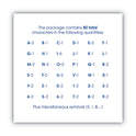 COSCO Letters, Numbers and Symbols, Self Adhesive, Black, 3"h, 64 Characters (098132)