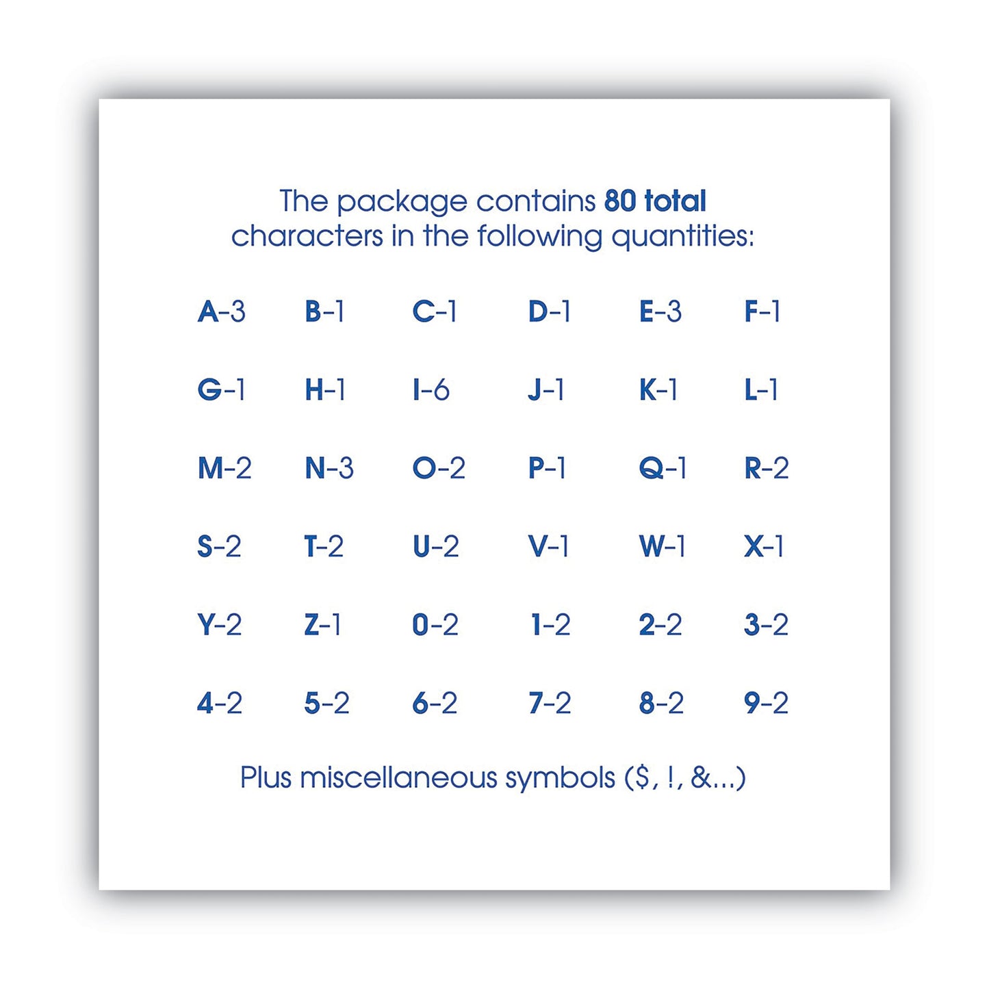 COSCO Letters, Numbers and Symbols, Self Adhesive, Black, 3"h, 64 Characters (098132)