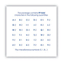 COSCO Letters, Numbers and Symbols, Self Adhesive, Black, 2"h, 84 Characters (098131)