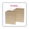 COSCO Premium Shopping Bag, Natural Twisted-Paper Handles, 10" x 4.5" x 13", Brown, 50/Box (091565)