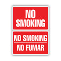 COSCO Two-Sided Signs, No Smoking/No Fumar, 8 x 12, Red (098068)