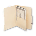 Smead Self-Adhesive Folder Dividers with 5.5" Pockets for Top/End Tab Folders, 1 Fastener, Letter Size, Manila, 25/Pack (68030)