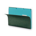 Smead Interior File Folders, 1/3-Cut Tabs: Assorted, Letter Size, 0.75" Expansion, Aqua, 100/Box (10235)