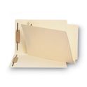 Smead End Tab Fastener Folders with Reinforced Straight Tabs, 14-pt Manila, 2 Fasteners, Legal Size, Manila Exterior, 50/Box (37215)