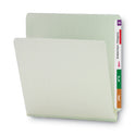 Smead Extra-Heavy Recycled Pressboard End Tab Folders, Straight Tabs, Letter Size, 1" Expansion, Gray-Green, 25/Box (26200)