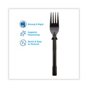 Dixie SmartStock Tri-Tower Dispensing System Cutlery, Forks, Mediumweight, Polystyrene, Black, 40/Cartridge, 24 Cartridges/Carton (DUSSF5)