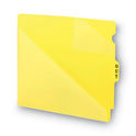 Smead End Tab Poly Out Guides, Two-Pocket Style, 1/3-Cut End Tab, Out, 8.5 x 11, Yellow, 50/Box (61966)