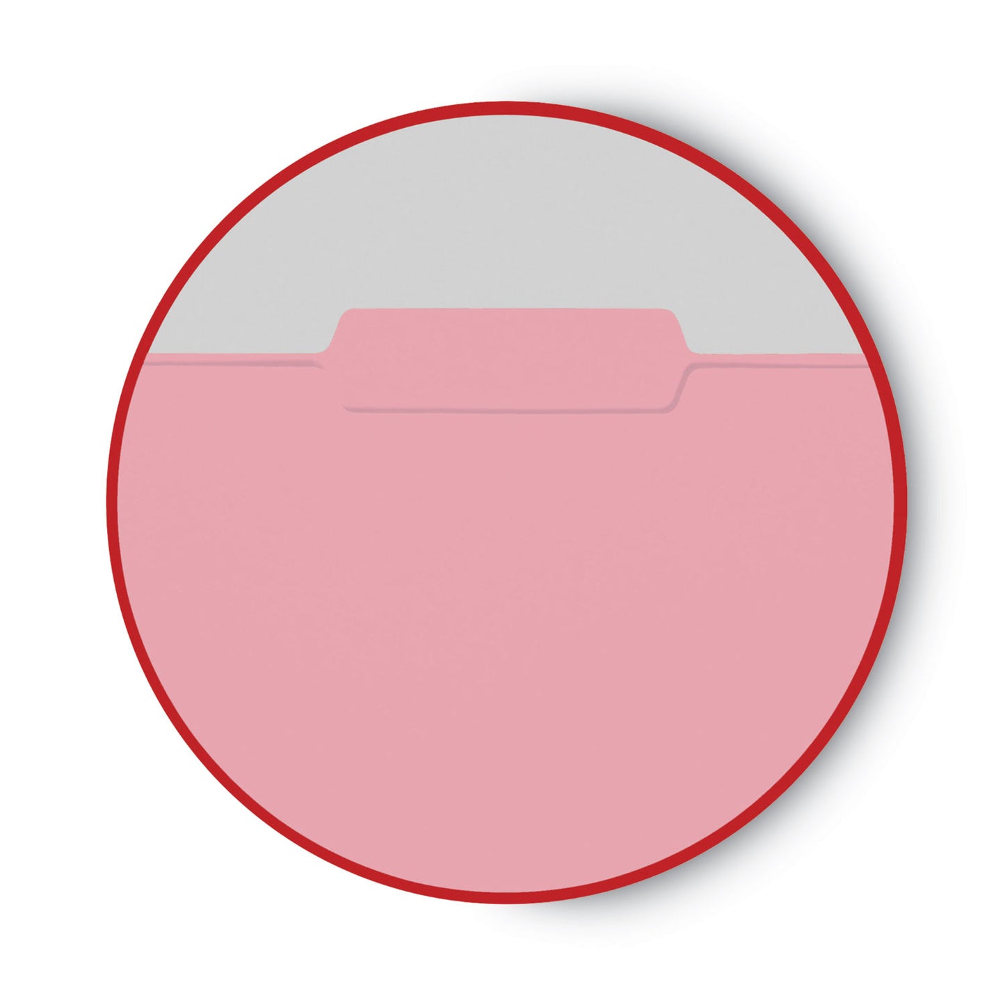 Smead Interior File Folders, 1/3-Cut Tabs: Assorted, Letter Size, 0.75" Expansion, Pink, 100/Box (10263)