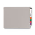 Smead Shelf-Master Reinforced End Tab Colored Folders, Straight Tabs, Letter Size, 0.75" Expansion, Gray, 100/Box (25310)