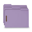 Smead Top Tab Colored Fastener Folders, 0.75" Expansion, 2 Fasteners, Letter Size, Lavender Exterior, 50/Box (12440)