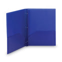 Smead Poly Two-Pocket Folder with Fasteners, 180-Sheet Capacity, 11 x 8.5, Blue, 25/Box (87726)
