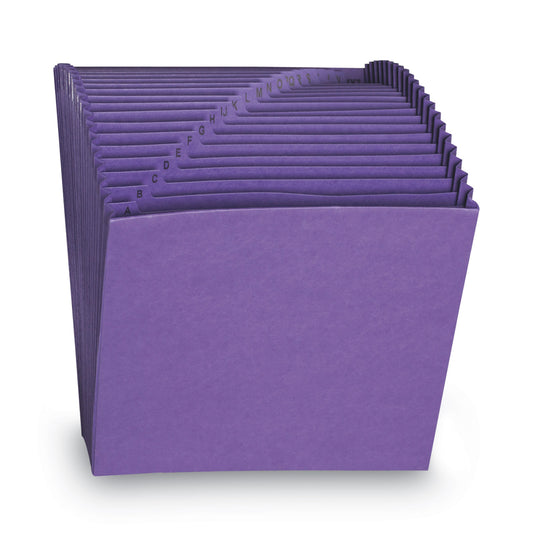 Smead Heavy-Duty Indexed Expanding Open Top Color Files, 21 Sections, 1/21-Cut Tabs, Letter Size, Purple (70721)