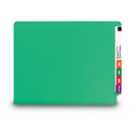 Smead Colored End Tab Classification Folders with Dividers, 2" Expansion, 2 Dividers, 6 Fasteners, Letter Size, Green, 10/Box (26837)