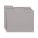 Smead Interior File Folders, 1/3-Cut Tabs: Assorted, Letter Size, 0.75" Expansion, Gray, 100/Box (10251)