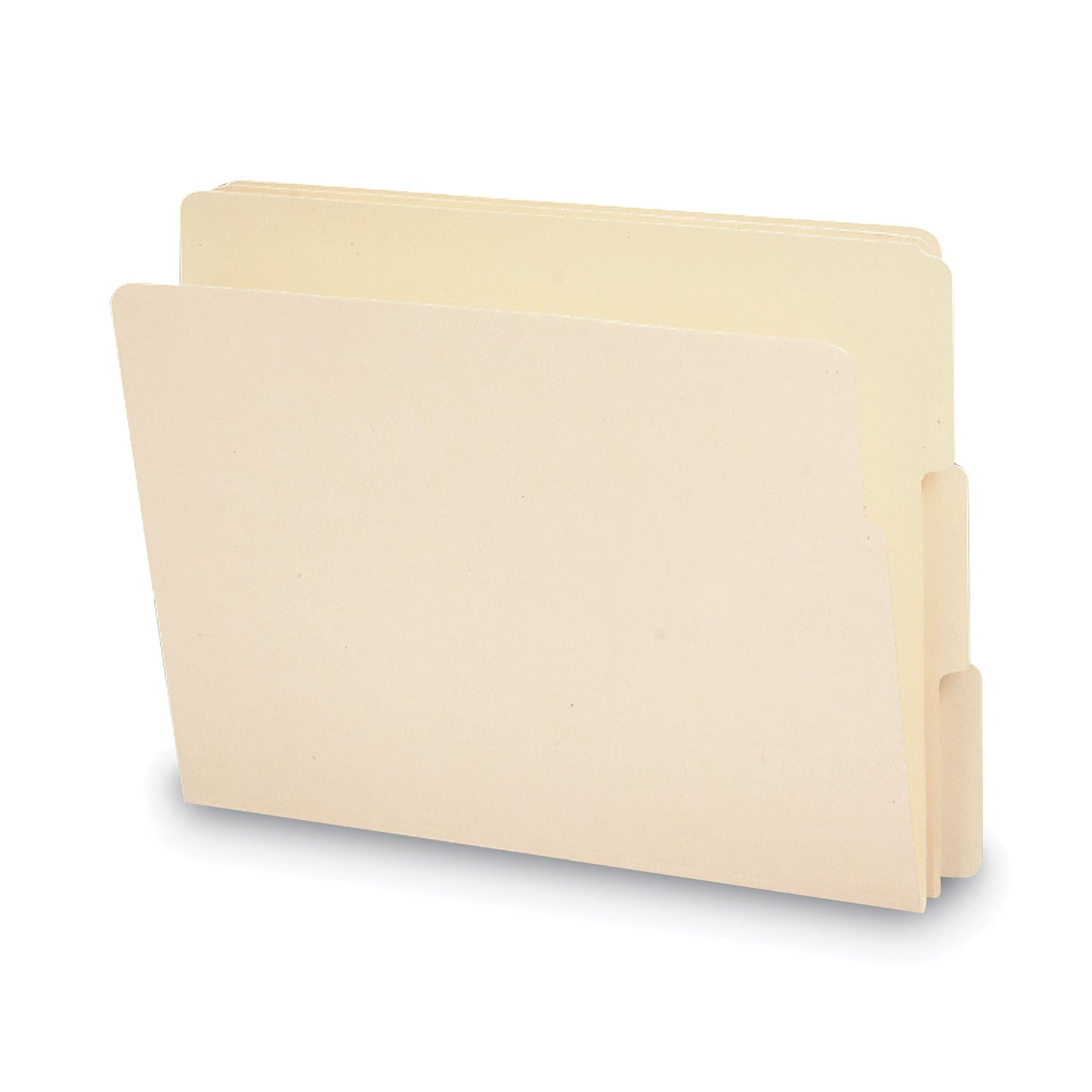 Smead Heavyweight Manila End Tab Folders, 9" High Front, 1/3-Cut Tabs: Assorted, Letter, 0.75" Expansion, Manila, 100/Box (24134)