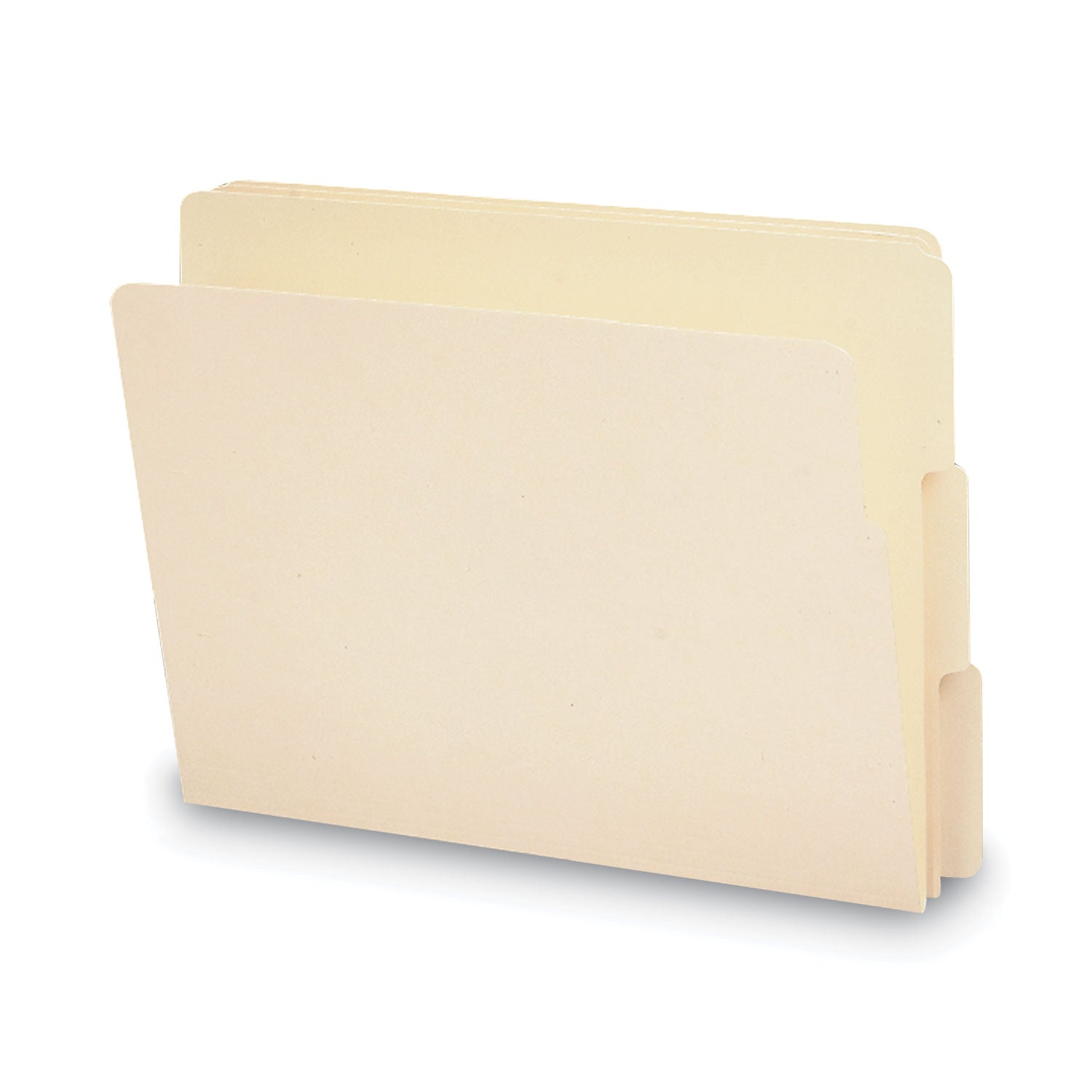 Smead Heavyweight Manila End Tab Folders, 9" High Front, 1/3-Cut Tabs: Assorted, Letter, 0.75" Expansion, Manila, 100/Box (24134)