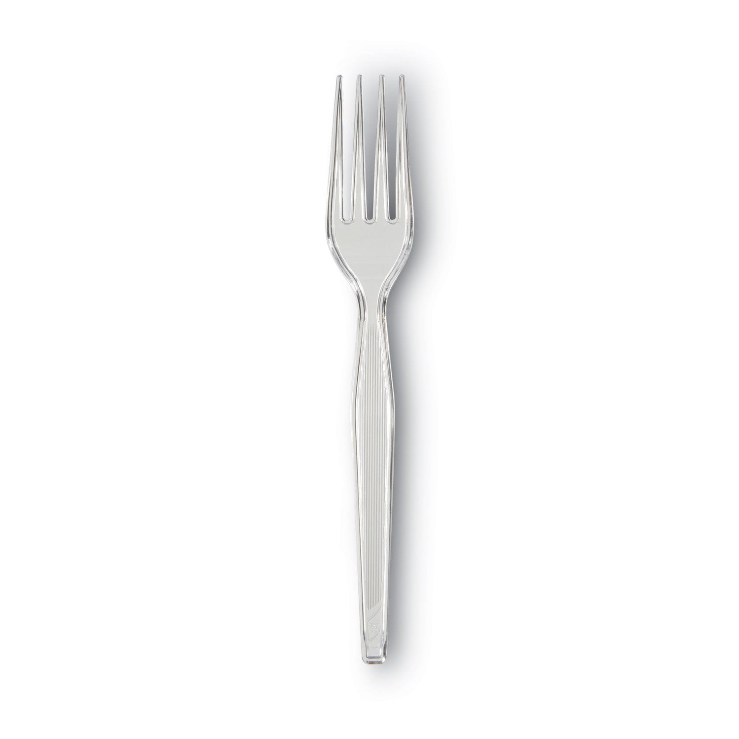 Dixie Plastic Cutlery, Forks, Heavyweight, Clear, 1,000/Carton (FH017)