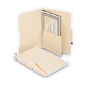 Smead Self-Adhesive Folder Dividers with 5.5" Pockets for Top/End Tab Folders, 1 Fastener, Letter Size, Manila, 25/Pack (68030)