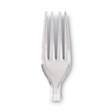 Dixie Plastic Cutlery, Forks, Heavyweight, Clear, 1,000/Carton (FH017)