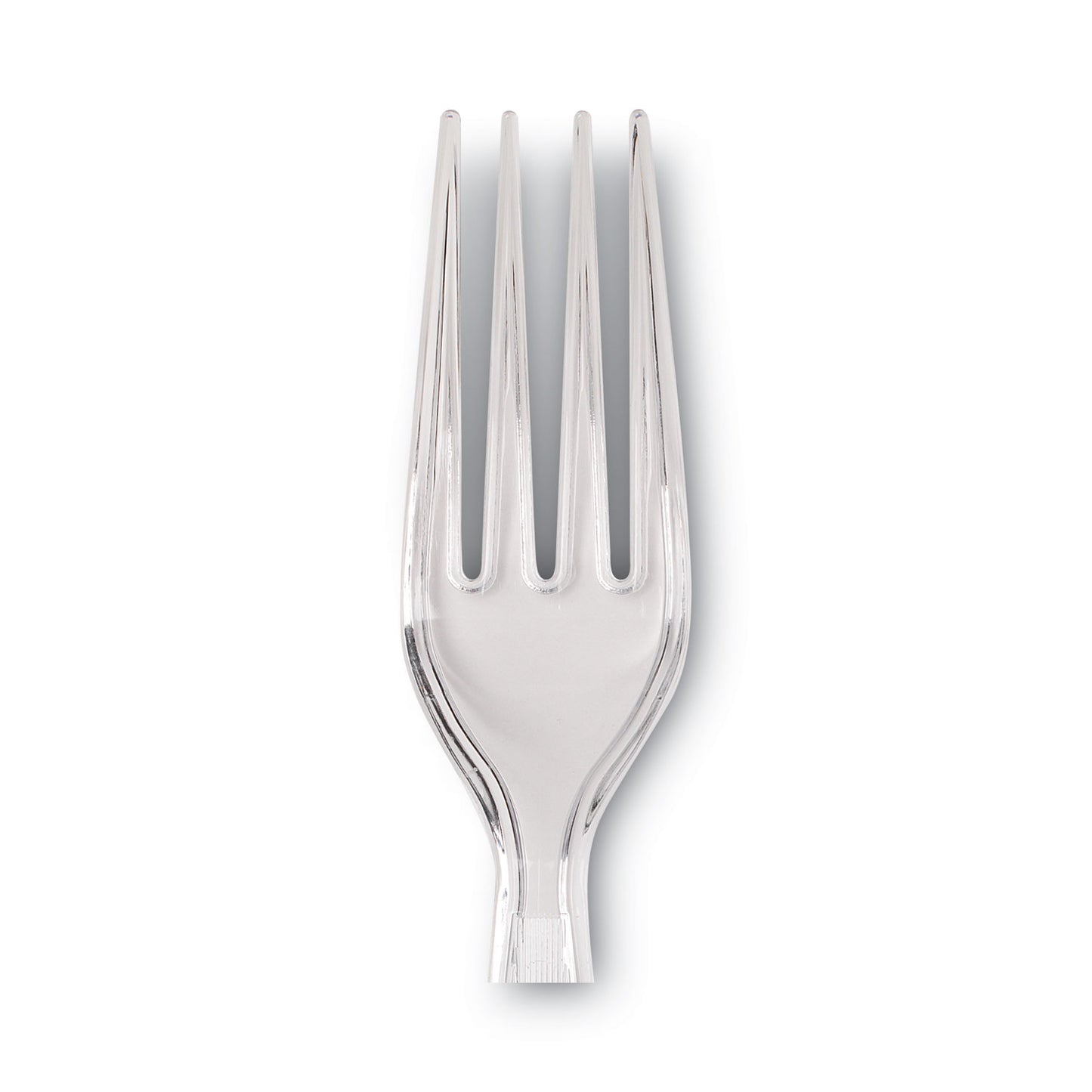 Dixie Plastic Cutlery, Forks, Heavyweight, Clear, 1,000/Carton (FH017)