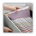Smead Top Tab Colored Fastener Folders, 0.75" Expansion, 2 Fasteners, Letter Size, Lavender Exterior, 50/Box (12440)