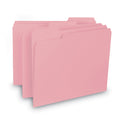 Smead Interior File Folders, 1/3-Cut Tabs: Assorted, Letter Size, 0.75" Expansion, Pink, 100/Box (10263)